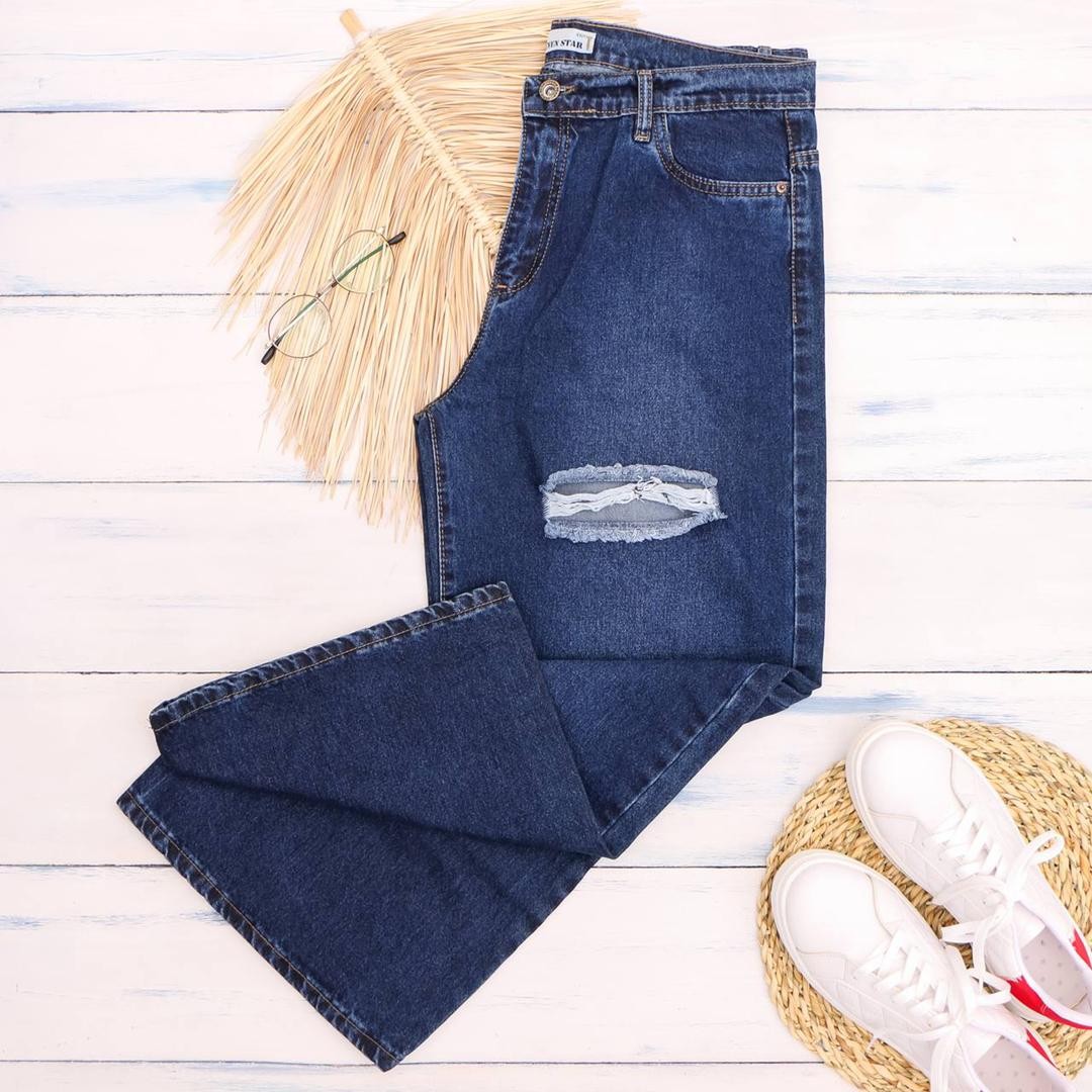 1345 - شلوارجین بگ زاپدار