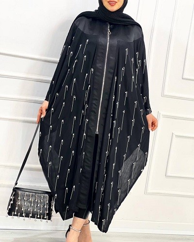 0597-مانتو عبایی زنجیری