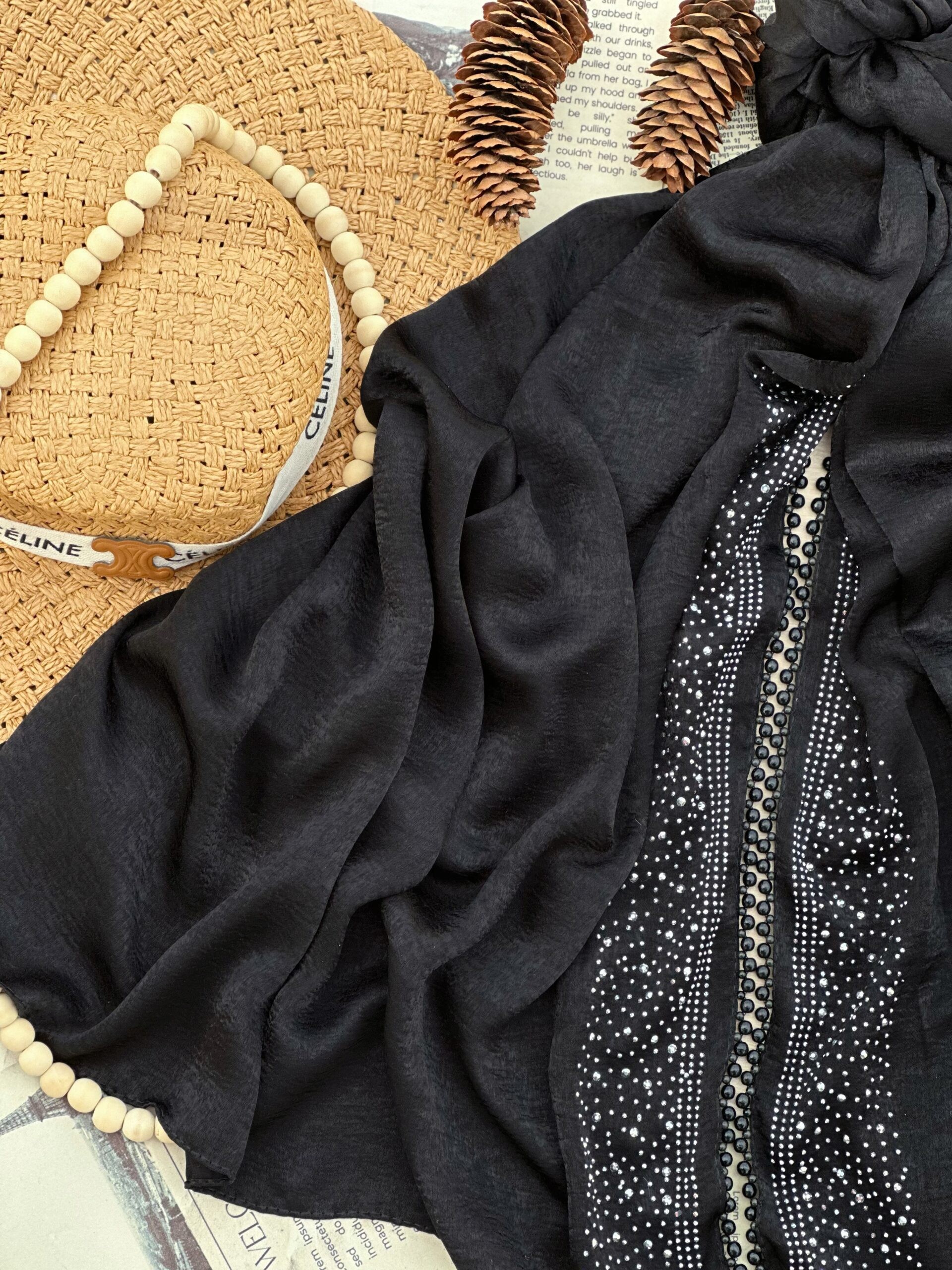 0217-شال مشکی ماهرو