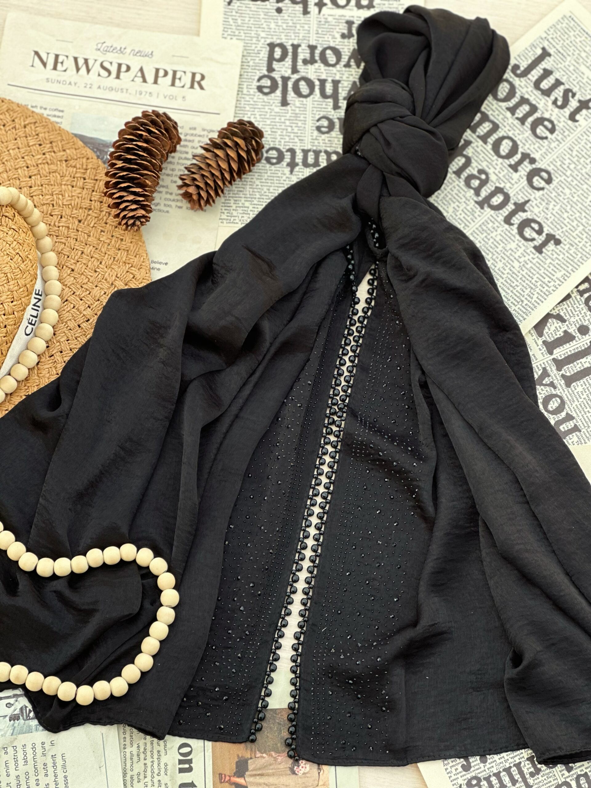 0217-شال مشکی ماهرو