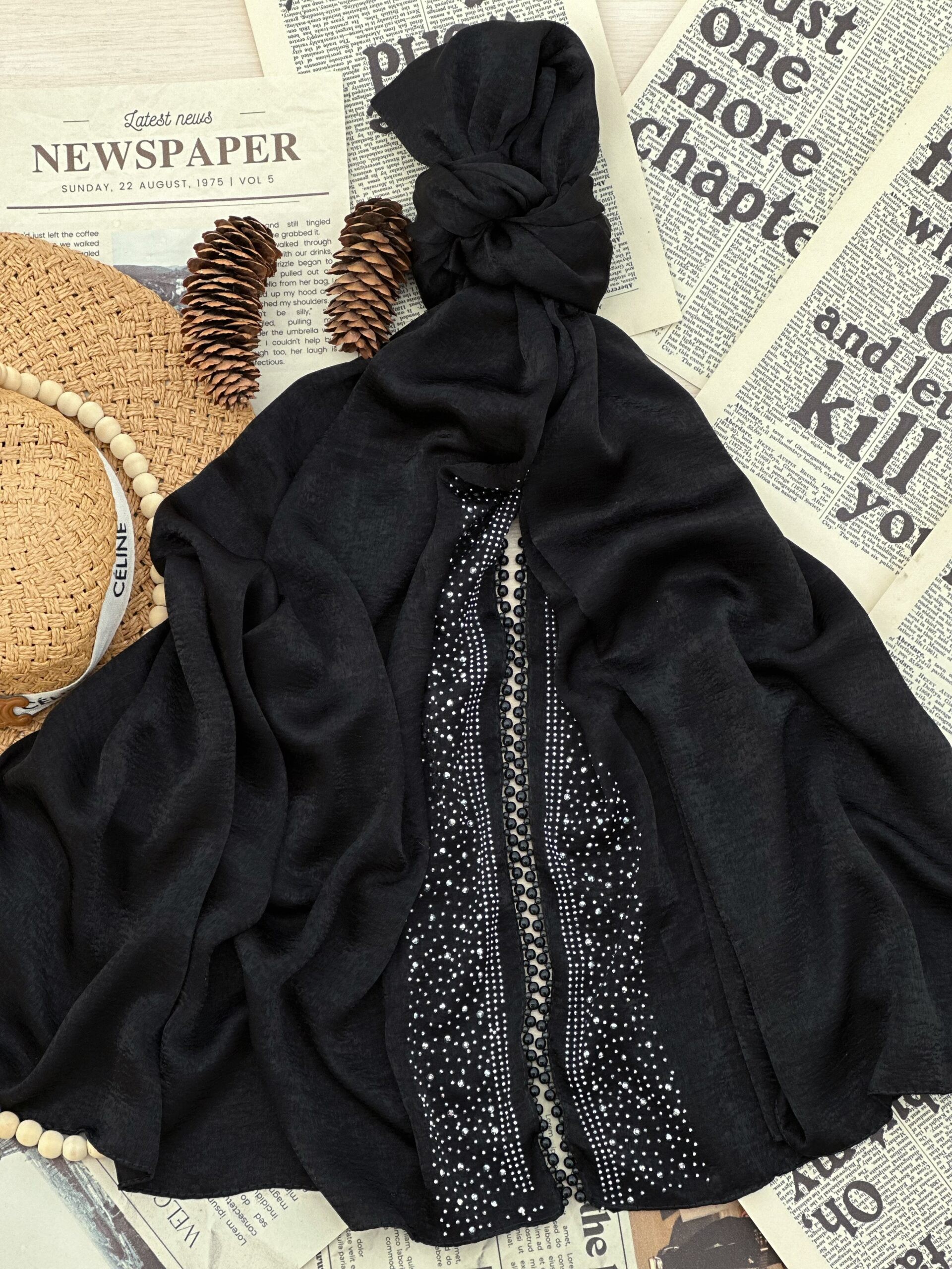 0217-شال مشکی ماهرو