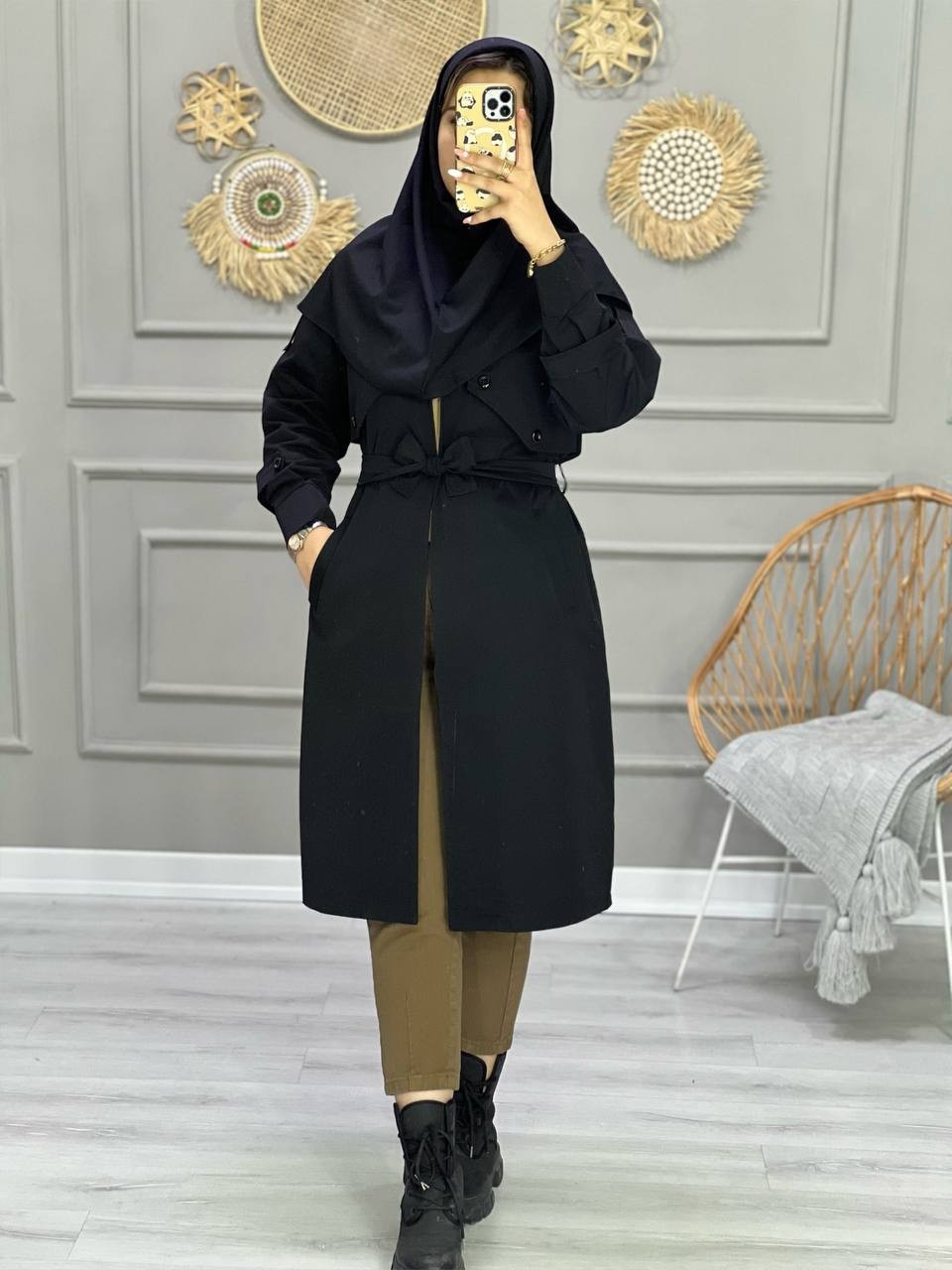 0791_بارونی شنل دار کلاسیک