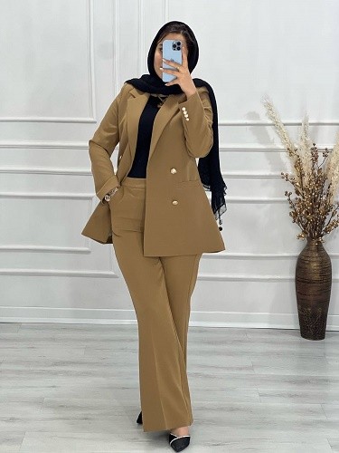 0578- کت شلوار مزونی اطلس