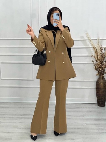 0578- کت شلوار مزونی اطلس