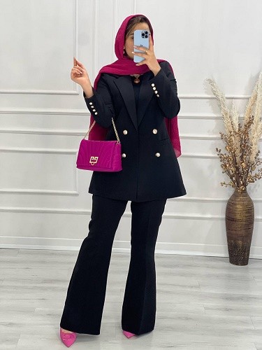 0578- کت شلوار مزونی اطلس