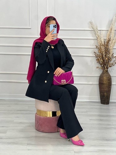 0578- کت شلوار مزونی اطلس