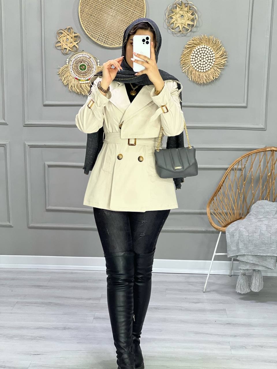 0808_بارونی آستردار تک شنل