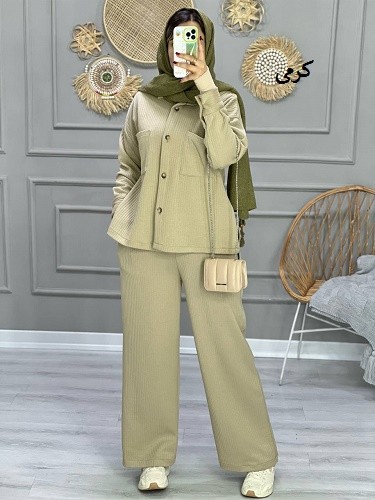 0811_ ست شومیز شلوار اسپیناس