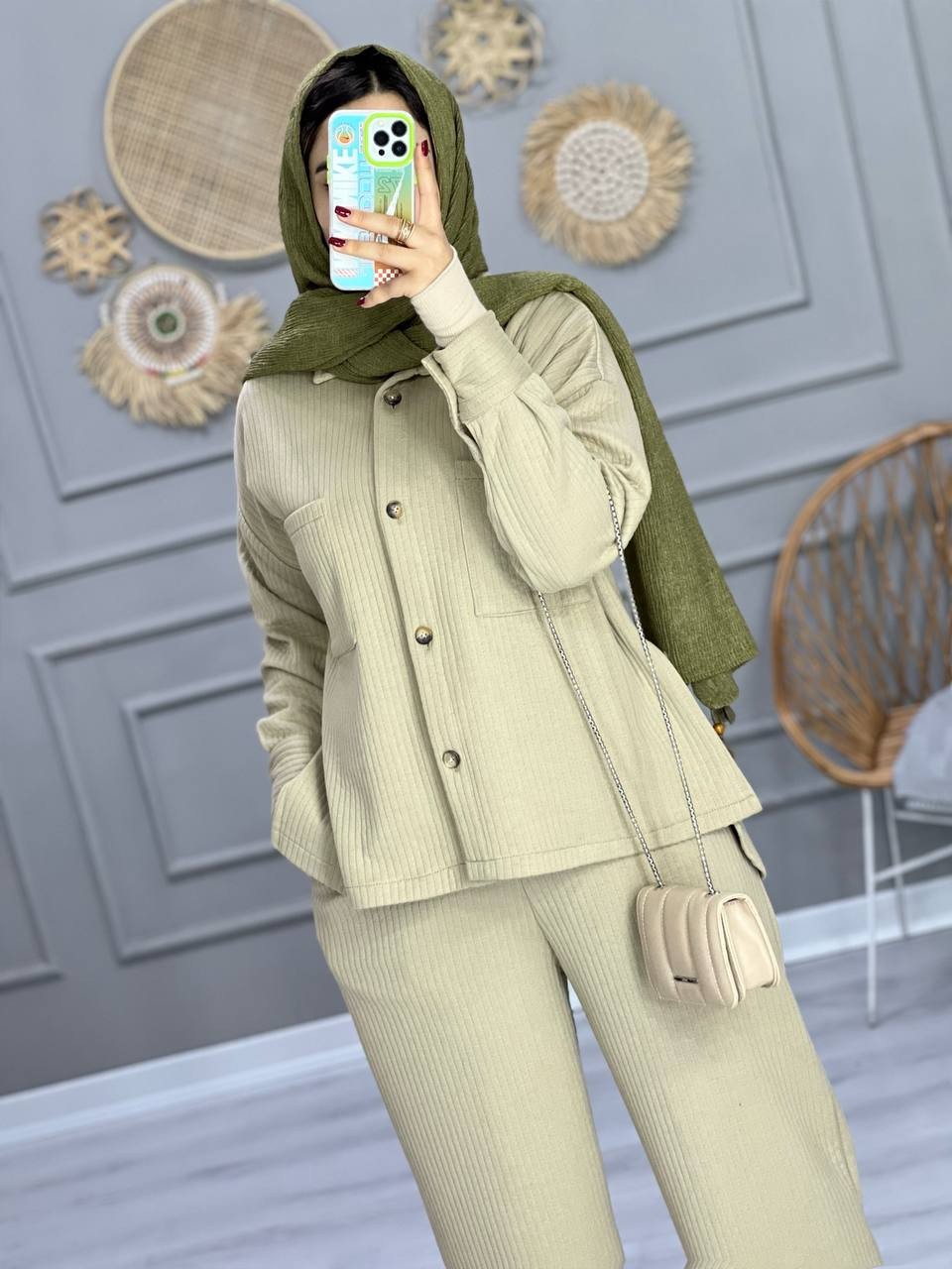 0811_ ست شومیز شلوار اسپیناس