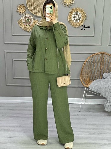 0811_ ست شومیز شلوار اسپیناس