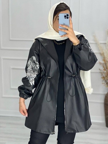 0463-کاپشن چرم فراز