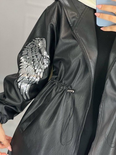 0463-کاپشن چرم فراز