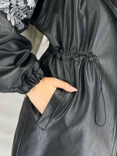 0463-کاپشن چرم فراز