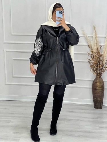 0463-کاپشن چرم فراز