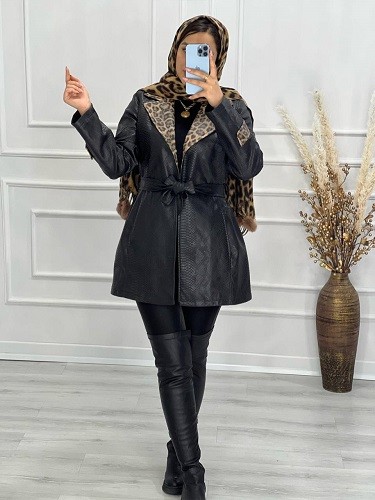 0468- پالتو چرم لاوین