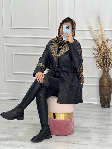 0468- پالتو چرم لاوین