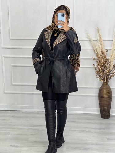 0468- پالتو چرم لاوین