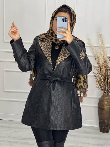 0468- پالتو چرم لاوین