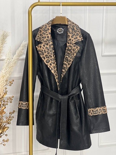 0468- پالتو چرم لاوین