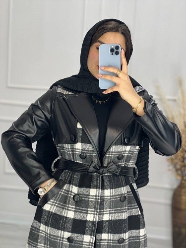 0478-پالتو ترکیبی نیلا