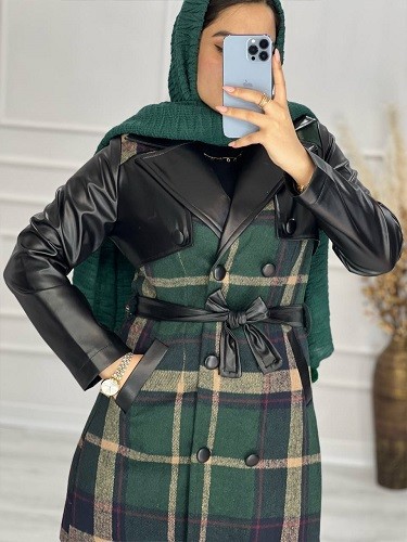 0478-پالتو ترکیبی نیلا