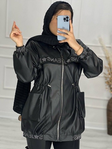 0481- کاپشن چرم آستردار ژیوا