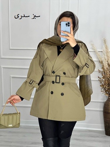 0487- کت بارونی 6 دکمه نایس