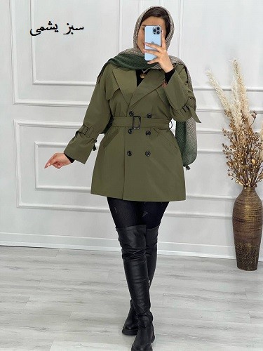 0487- کت بارونی 6 دکمه نایس