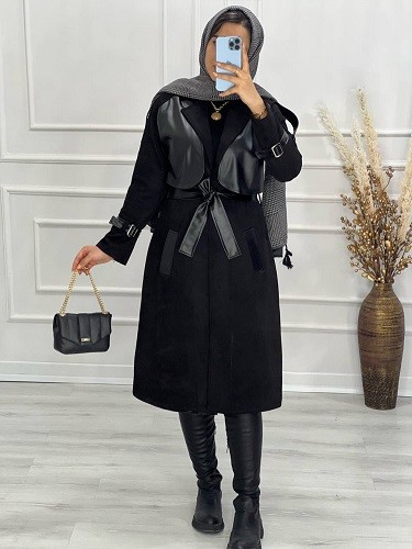 0491-پالتو سوییت چرم لیانا