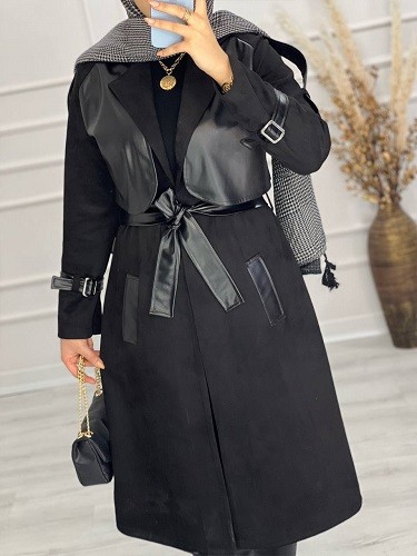 0491-پالتو سوییت چرم لیانا