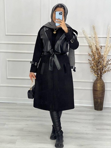 0491-پالتو سوییت چرم لیانا