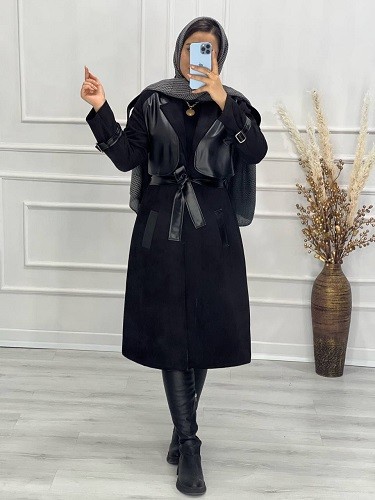 0491-پالتو سوییت چرم لیانا