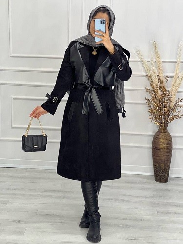 0491-پالتو سوییت چرم لیانا