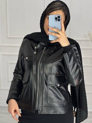 0495-کت چرم کوتاه