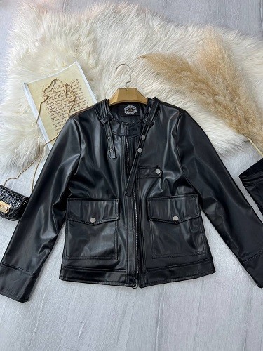 0495-کت چرم کوتاه