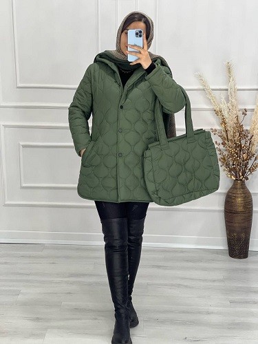 0497-ست کاپشن و کیف پرادا