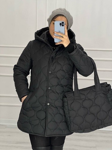 0497-ست کاپشن و کیف پرادا