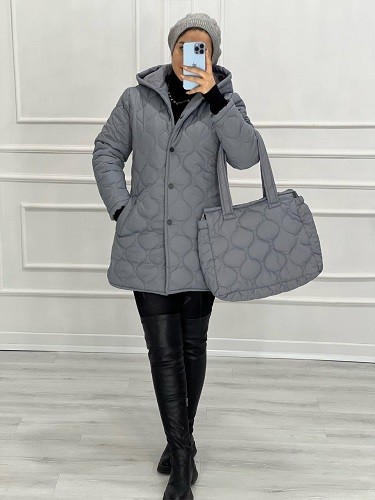 0497-ست کاپشن و کیف پرادا