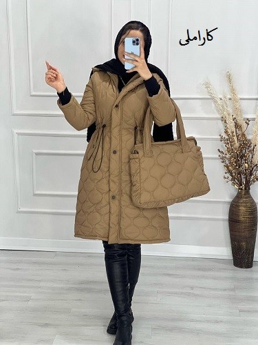 0514-کاپشن مزونی کیف‌دار کالیسا