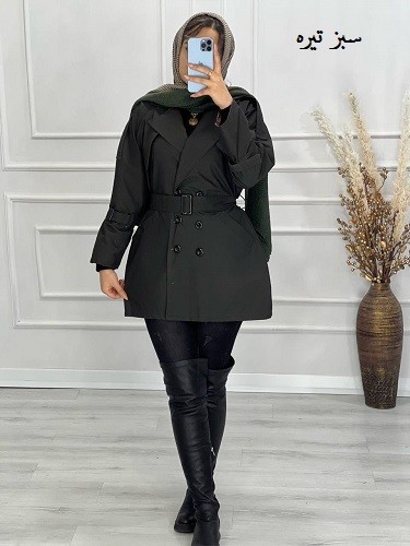 0487- کت بارونی 6 دکمه نایس