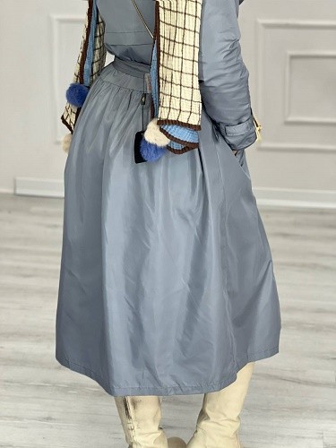 0545- بارونی آستردار ماوی