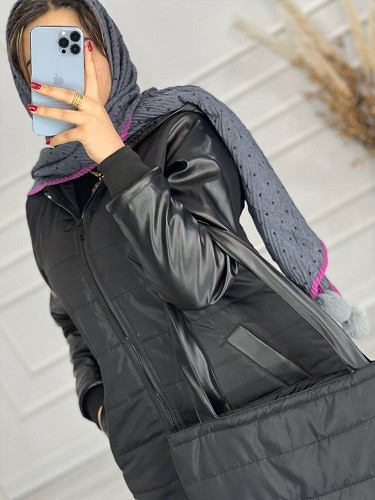 0488-ست کاپشن و کیف فریال