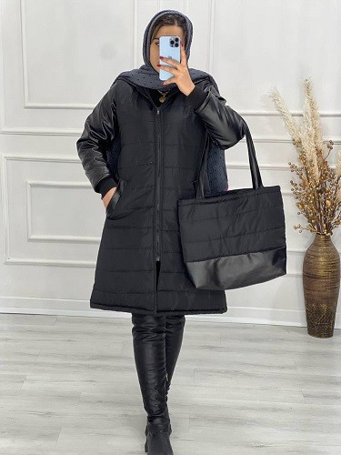 0488-ست کاپشن و کیف فریال