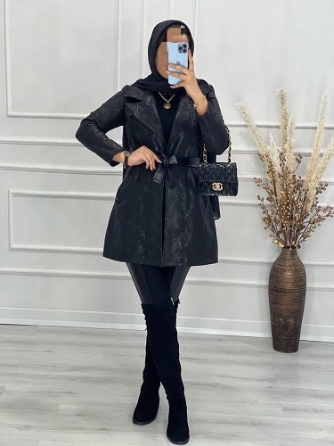 0547-پالتو سوییت چرم لاوین