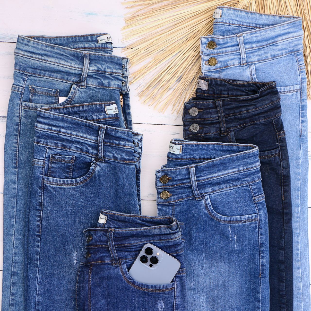 51256- جین اسکینی مودا دو دکمه