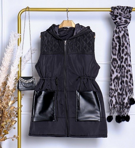 0557- پافر ترکیبی چرم