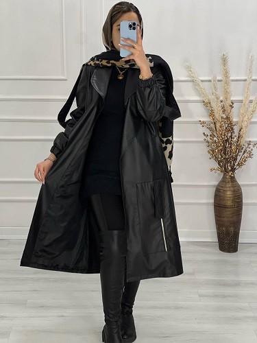 0569- پالتو چرم آستردار هیوا