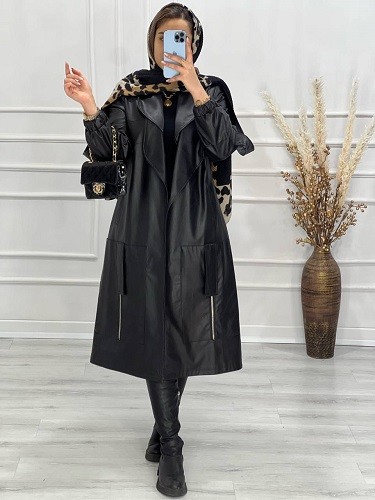 0569- پالتو چرم آستردار هیوا