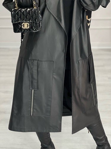 0569- پالتو چرم آستردار هیوا