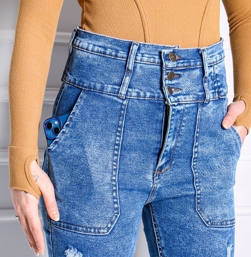 14165 - شلوارجین گن دار